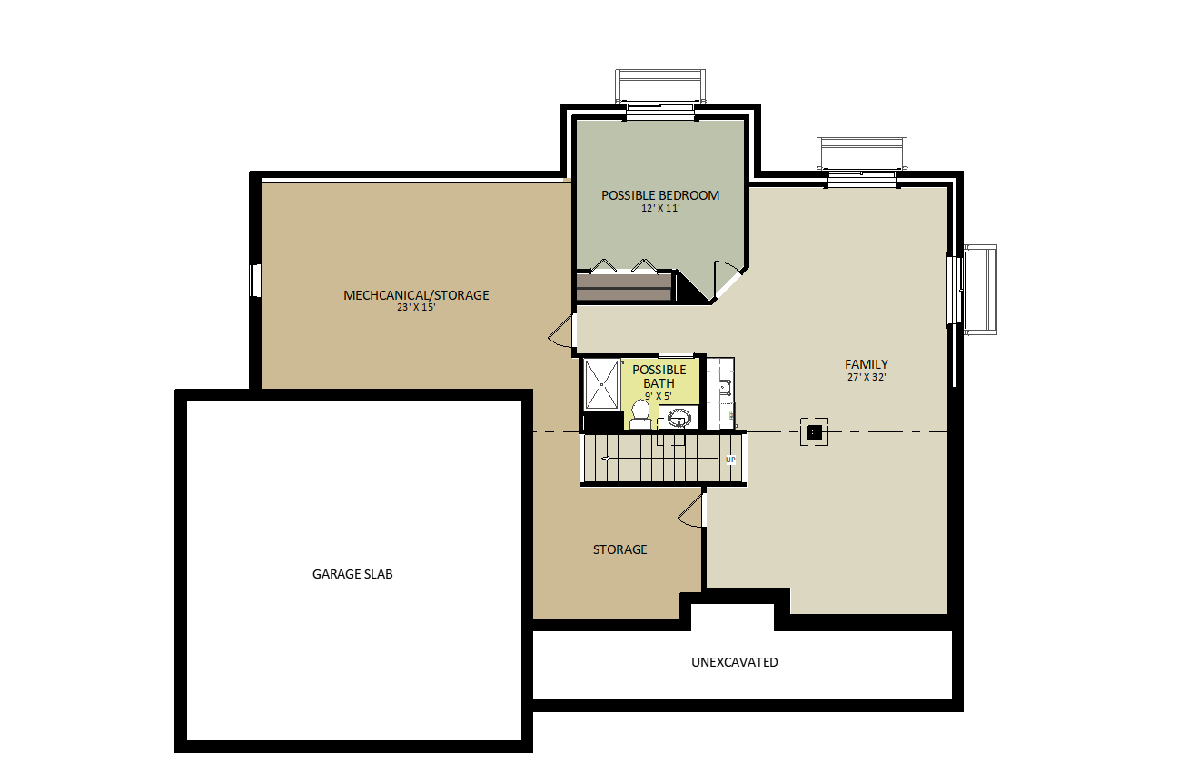 CedarburgLower Level Floor Plan